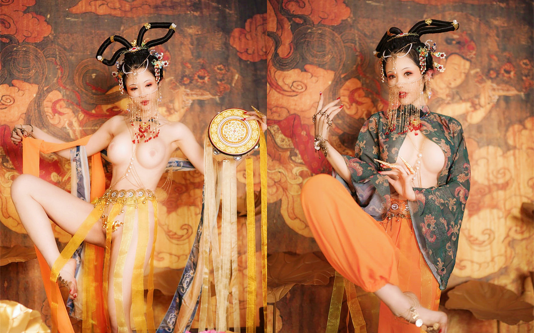 推特女神画中仙古色仙香酥乳玉体