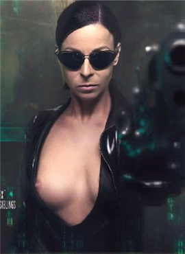 駭客任務風Cosplay Carrie-Anal Moss