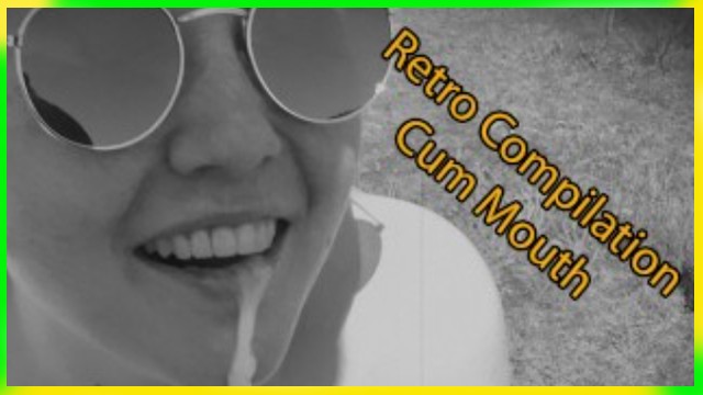 收集照片。漂亮女朋友吮吸鸡巴，嘴里含着复古黑白