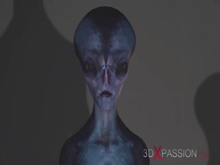 一個性感的金發女郎被科幻士兵在