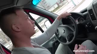 Granny handcuffs me in a van