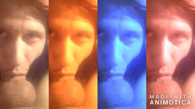 把自己的老二吸到喉咙深处