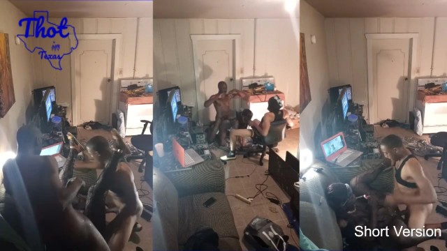 2名黑人男子标记团队模特米尔夫荡妇吐痰列车视频拍摄