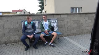 Secretary kicked out with cum on pussy joined dude who fucked her