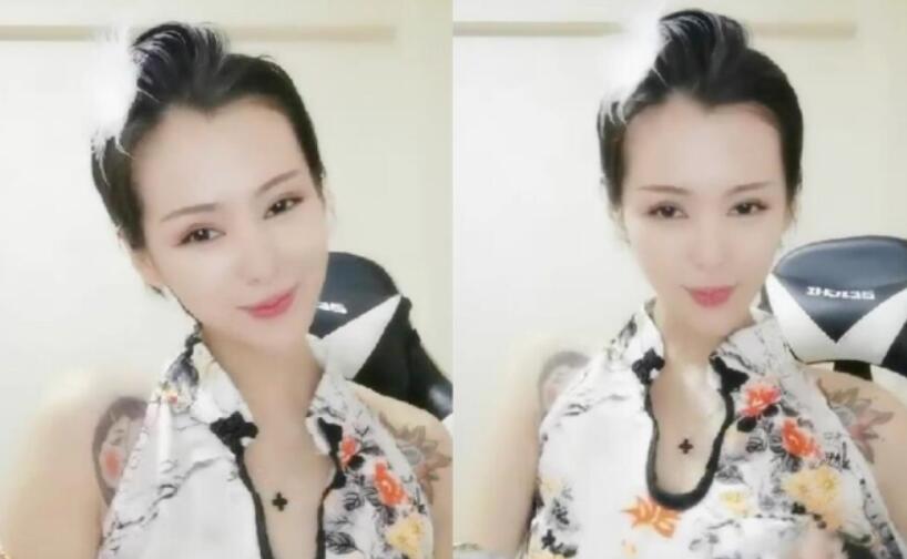 高颜值短发酷酷妹子苗条身材跳蛋自慰秀椅子特写跳蛋拉扯换了套旗袍非常诱人