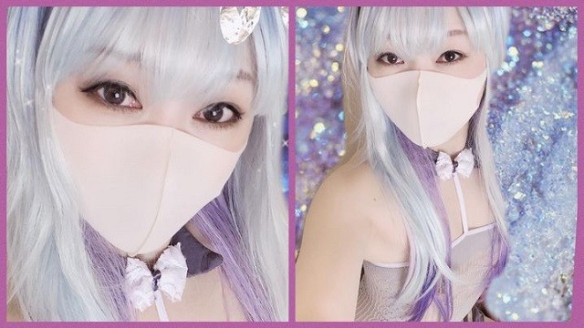 【前編】かわいい妖精風コスプレ 2.次元と３次元の中間潮吹きセックス 誘惑パイパン手マンと 手を握り締めて絶頂 快乐仙女角色扮演女性射精