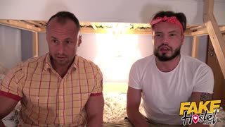 Fake Hostel Girlfriend swapping for one night after girls explore lez sex