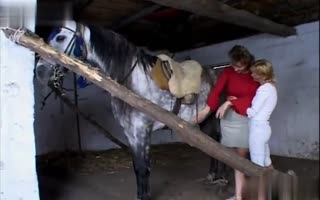 “粗暴的性行为与两个裸体的房子妻子