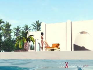 3D黑色人妖亂搞一個性感的女大學生戶外