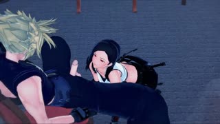 Cloud gets his dick sucked, then fucks Tifa upstairs. Final Fantasy 7 Hentai.