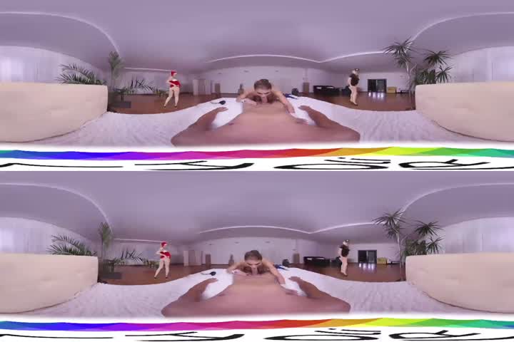 VR BANGERS- Five Grils Merry XxXMas treat full of joy and sex