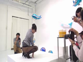 zhifu#黑丝美腿空姐挑战插棒摄影会