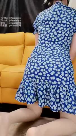 STP25822 【超极品❤️流出】抖音网红反差母狗『奶咪』新作-蓝色碎花旗袍肉丝 新感觉新刺激 依然骚气外露~STP25822