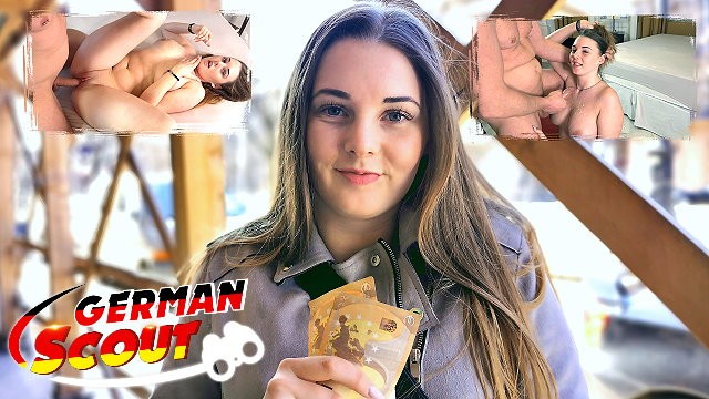 德国童子军-曲线自然的女学生露西在真正的皮卡街头表演中说“操”