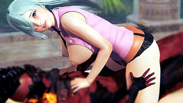 Elizabeth Liones和Demon fucks牛仔女郎位置hentai 3d