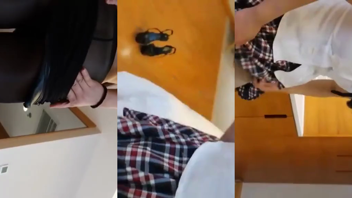 【国产馆】性感嫩模小洁酒店私拍制服性感黑丝透视装诱惑