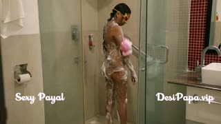 desi south indian girl young bhabhi Payal in bathroom taking shower and masturbation