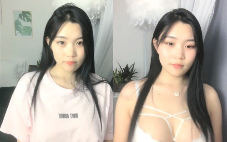 大奶子女主播穿衣显瘦