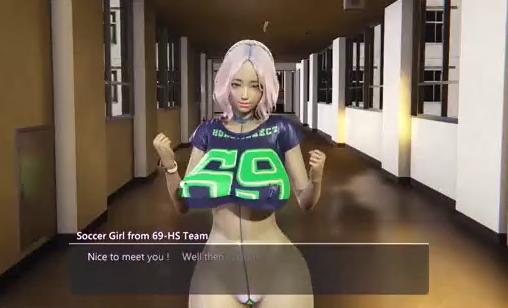 3D豪乳足球女孩在教练怀里受精了