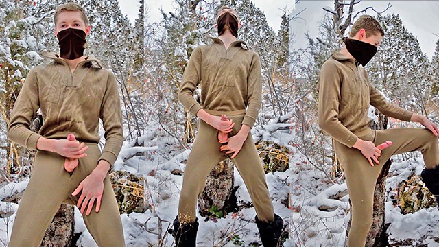 晚上徒步旅行后，那家伙在雪林中甩掉了一名队员