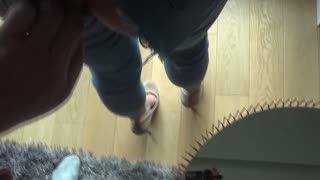 teen in ripped jeans fuck from behind with cumshot at the end