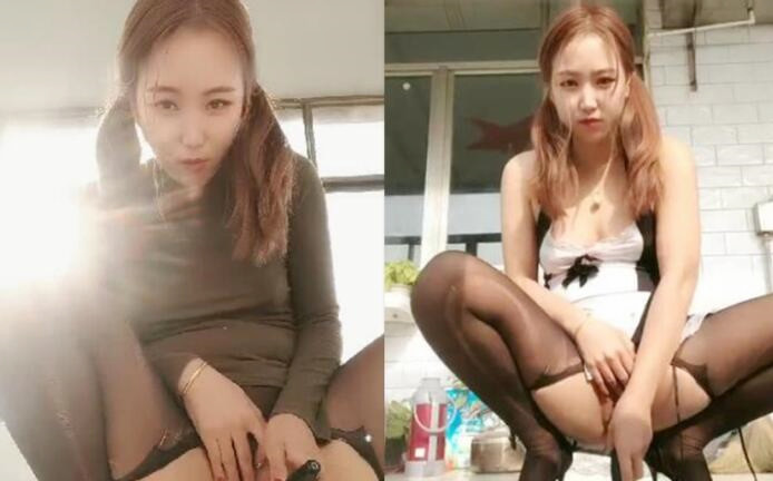 双马尾女仆装大奶少妇彩虹宝宝阳光下大黑牛自慰掰穴特写开裆黑丝