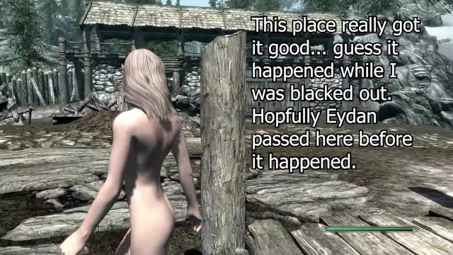 Skyrim ENF——精灵女孩裸体倒在路上。1.