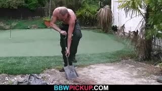 Cock hungry BBW seduces hunky man