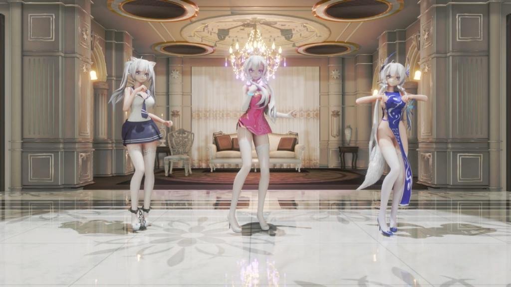 MMD05 汉服JK白丝三倍快乐！双飞爆操极品白丝嫩穴，淫水狂喷光辉STEP