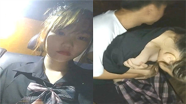 深夜诱捕00后清纯学妹 路边野战3P狂干到腿软