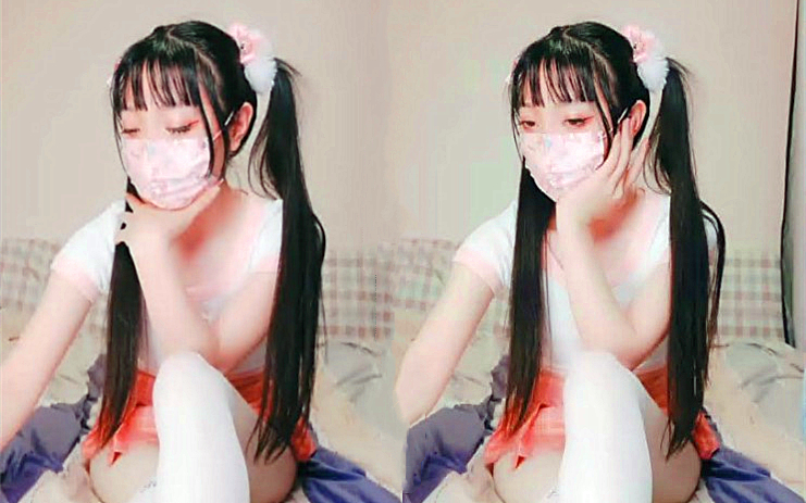 骚气主播装嫩白丝双马尾
