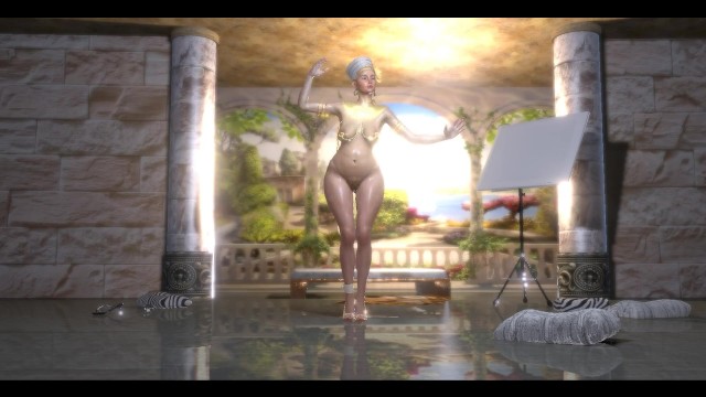 怀孕的朵拉·阿特。埃及性感之旅中有趣的裸体舞。