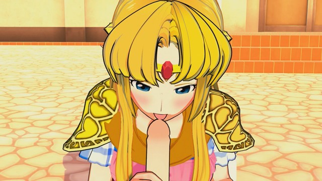 塞尔达吮吸你的阴茎，然后骑着它