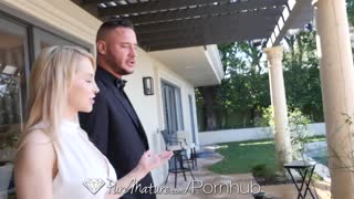 PUREMATURE Busty Blonde Mature Alix Lynx Covered In Cum