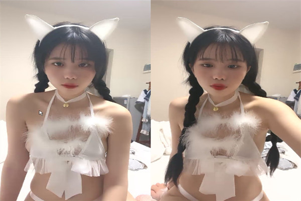 两根小辫超嫩美少女！情趣装丁字裤！夹子音说话嗲嗲，多毛小穴非常嫩，插我小骚逼好吗痒