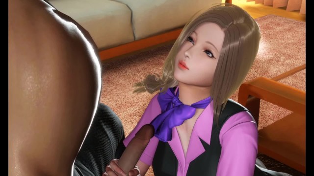 3D Hentai：与空姐进行硬核性爱的完美一天