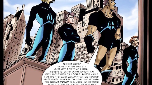 炫目的四位同性恋超级英雄动画漫画