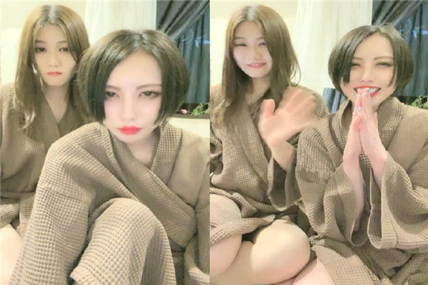 颜值不错的双女姐妹花无毛骚逼抠的好刺激舌吻互相磨豆腐穿上假鸡巴内裤爆草