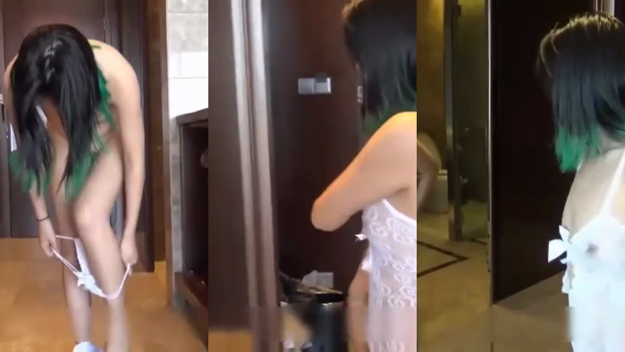 【国产馆】秘密花园学院派国模小涵酒店私拍洗澡试穿各式性感情趣内衣