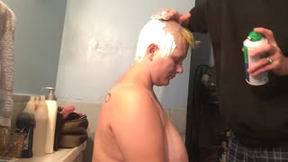 Bald girl razor cream chelseacut